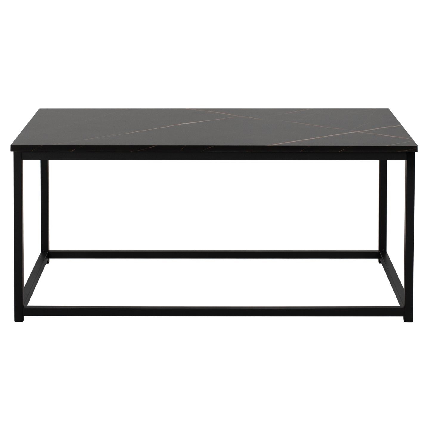 COFFEE TABLE SAFFRON HM8975.13 MELAMINE BLACK MARBLE LOOK 95Χ55Χ43Hcm.