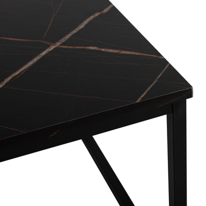 COFFEE TABLE SAFFRON HM8975.13 MELAMINE BLACK MARBLE LOOK 95Χ55Χ43Hcm.