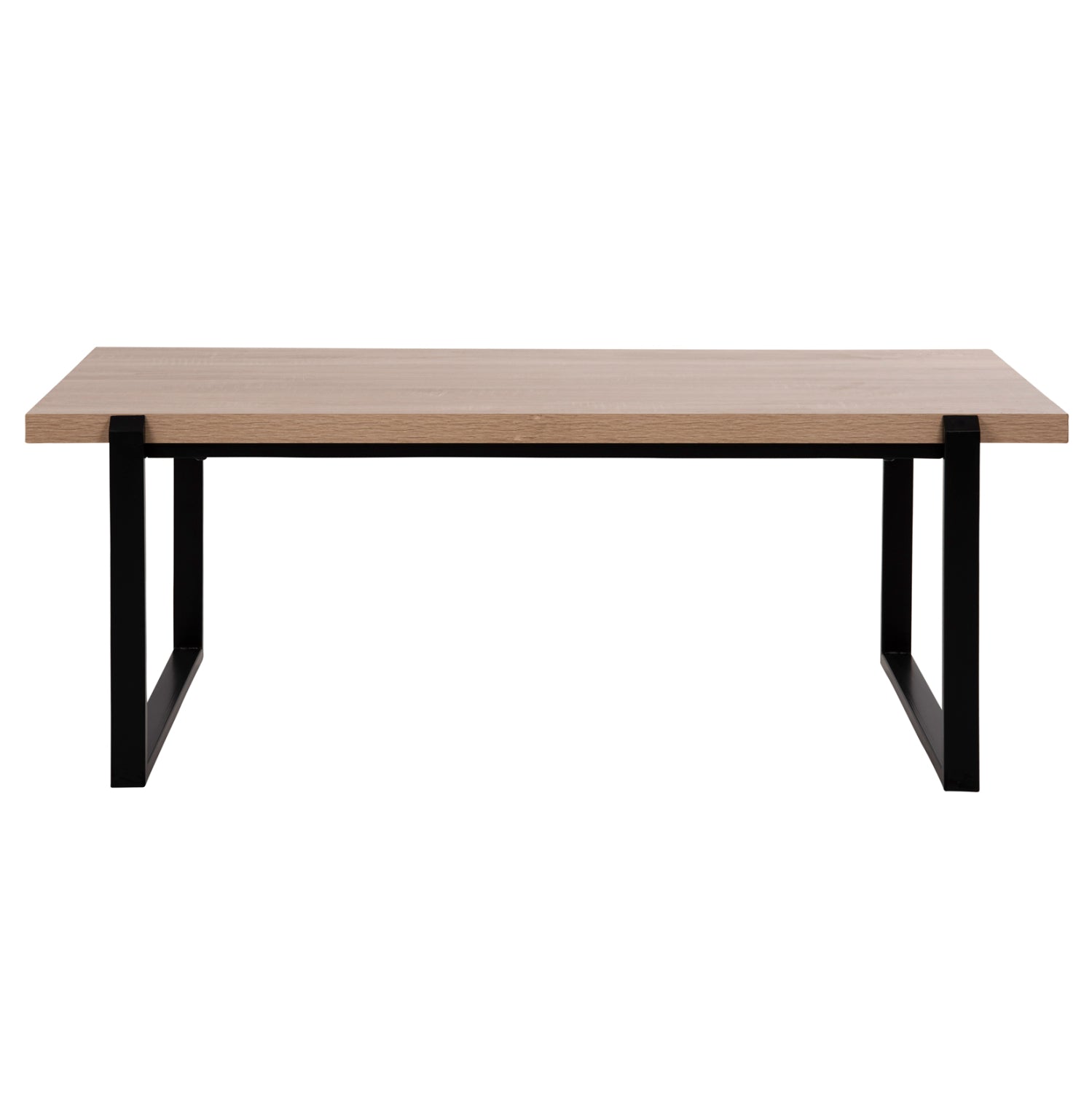 COFFEE TABLE SHABEN HM9585.03 MDF IN SONOMA TABLETOP-BLACK METAL BASE 120x60X46Hcm.