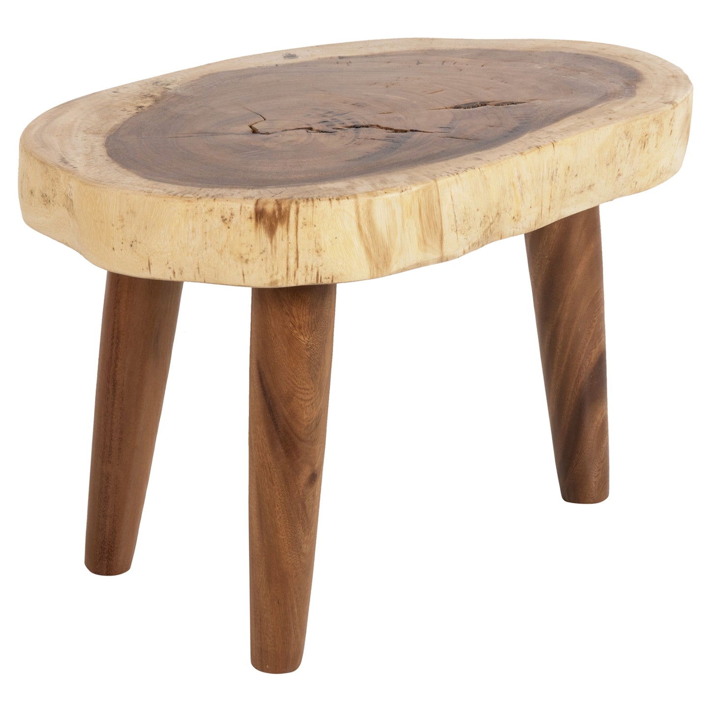 COFFEE TABLE DOMPU HM9630 SOLID SUAR WOOD 8cm THICK TABLETOP 66x44x46Hcm.