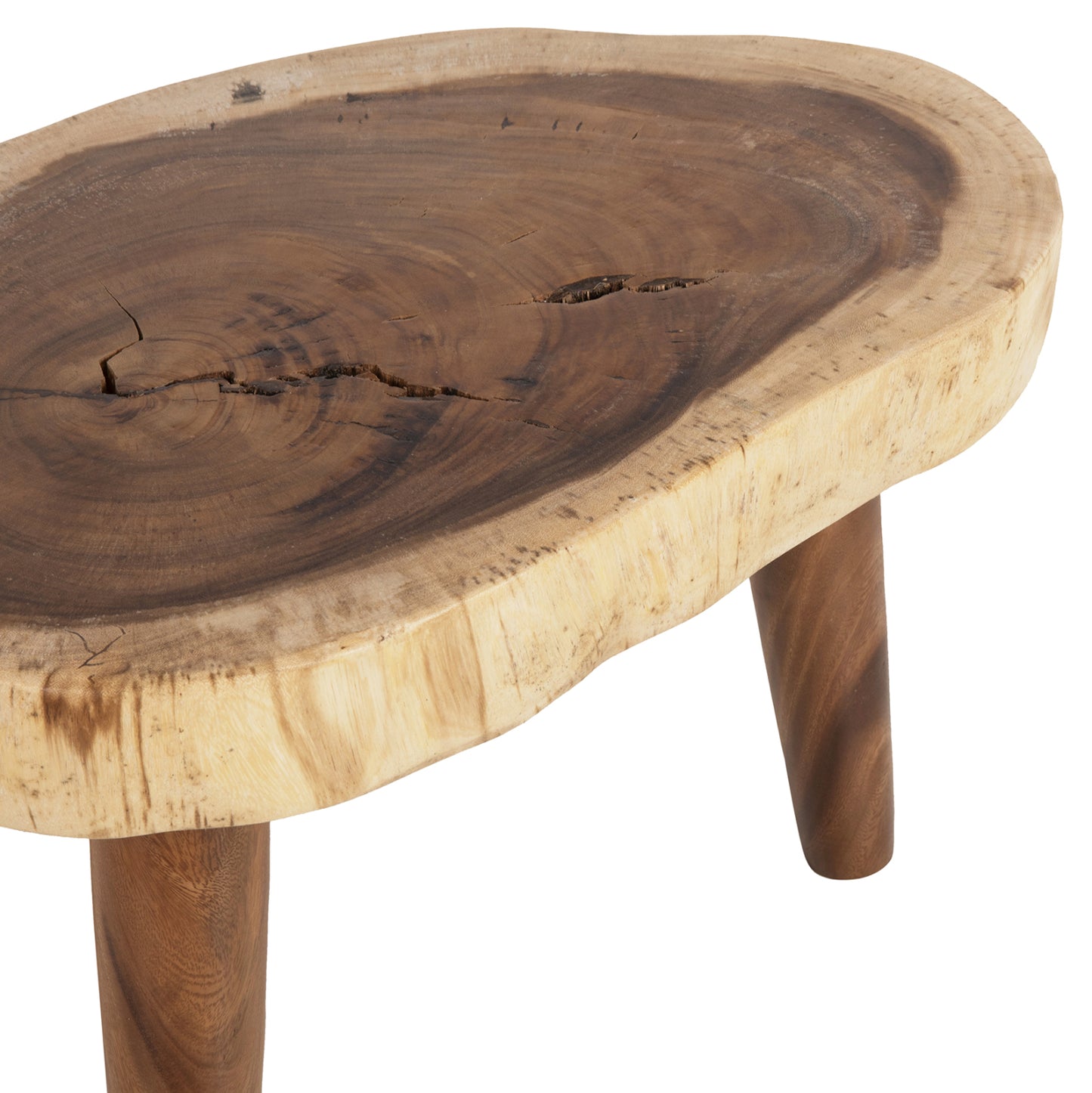 COFFEE TABLE DOMPU HM9630 SOLID SUAR WOOD 8cm THICK TABLETOP 66x44x46Hcm.