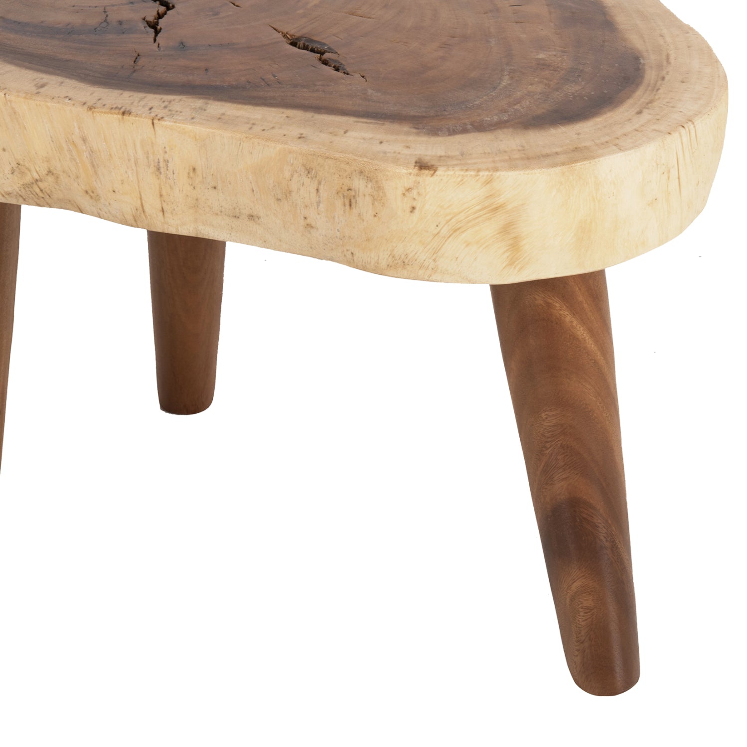 COFFEE TABLE DOMPU HM9630 SOLID SUAR WOOD 8cm THICK TABLETOP 66x44x46Hcm.