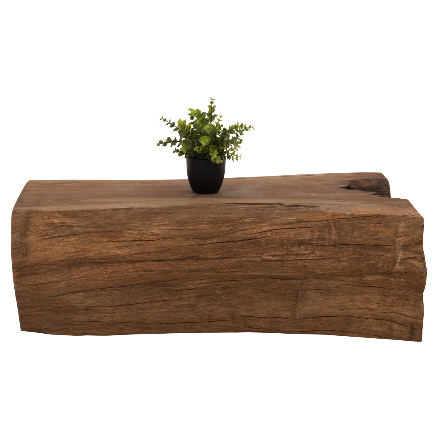 COFFEE TABLE TORANKU HM9796 SOLID TEAK TRUNK IN NATURAL