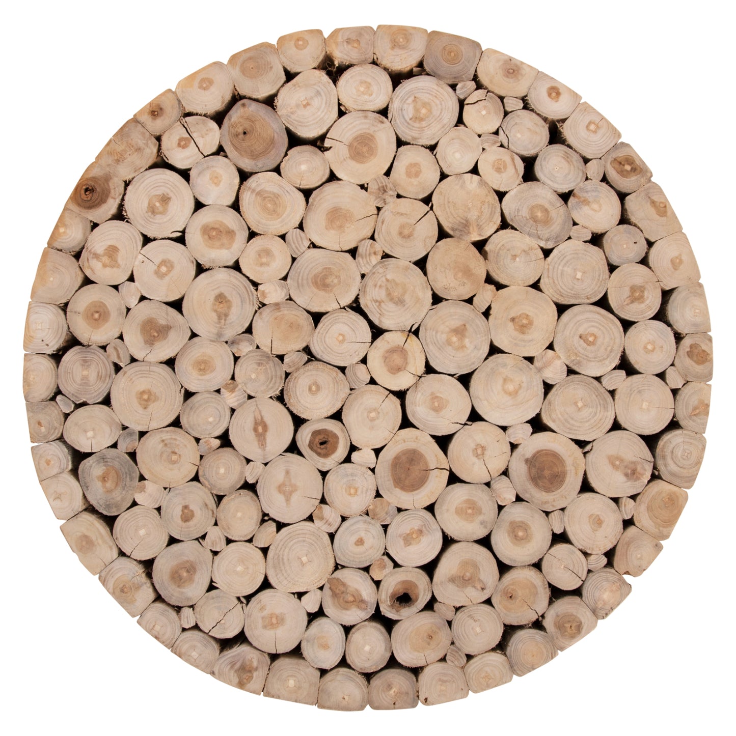 COFFEE TABLE HM9804 TEAK WOOD IN NATURAL Φ80x46Hcm.