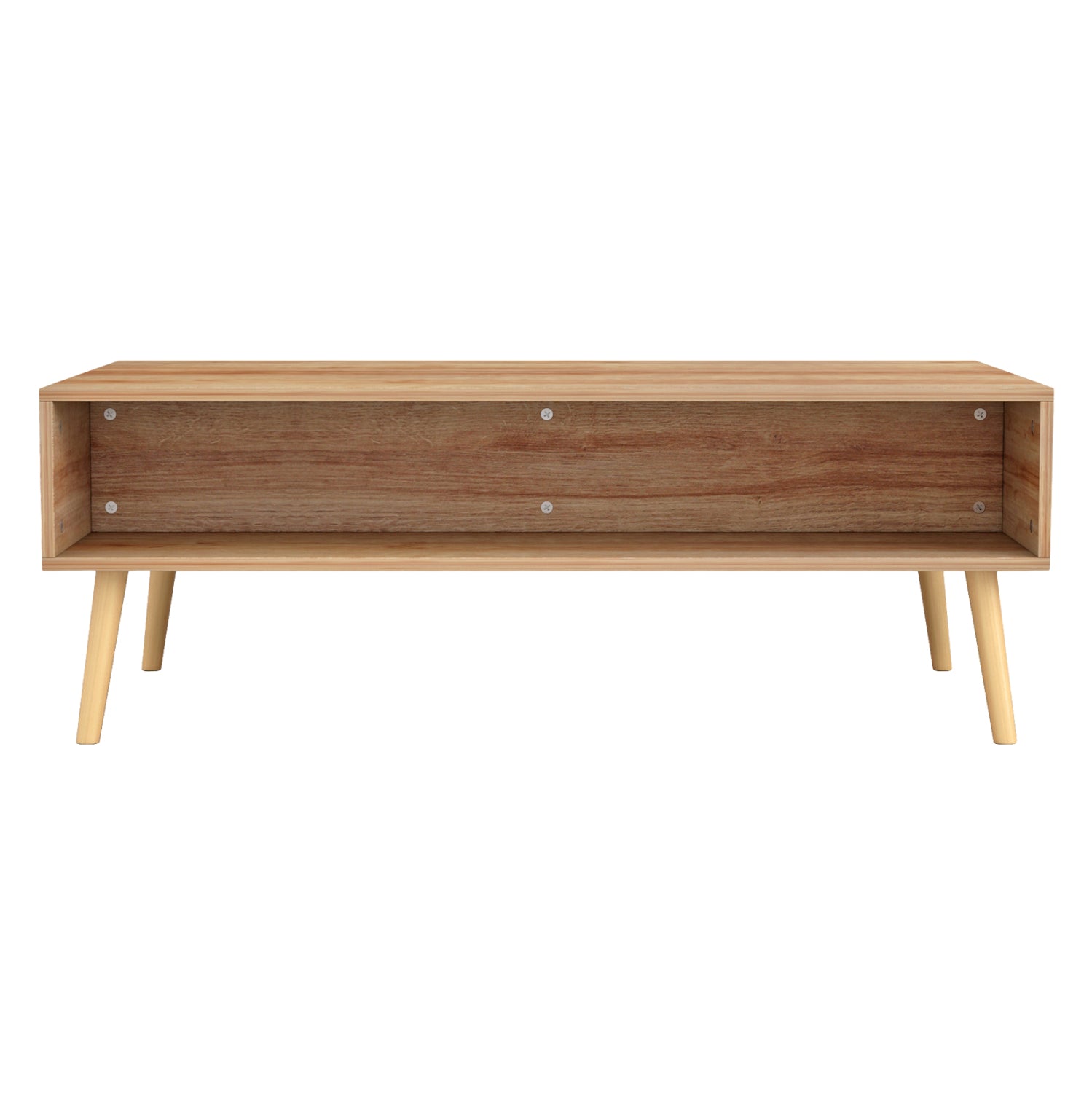 COFFEE TABLE COLM MELAMINE RATTAN HM9224.11 IN NATURAL COLOR 110x59x39,5Hcm.