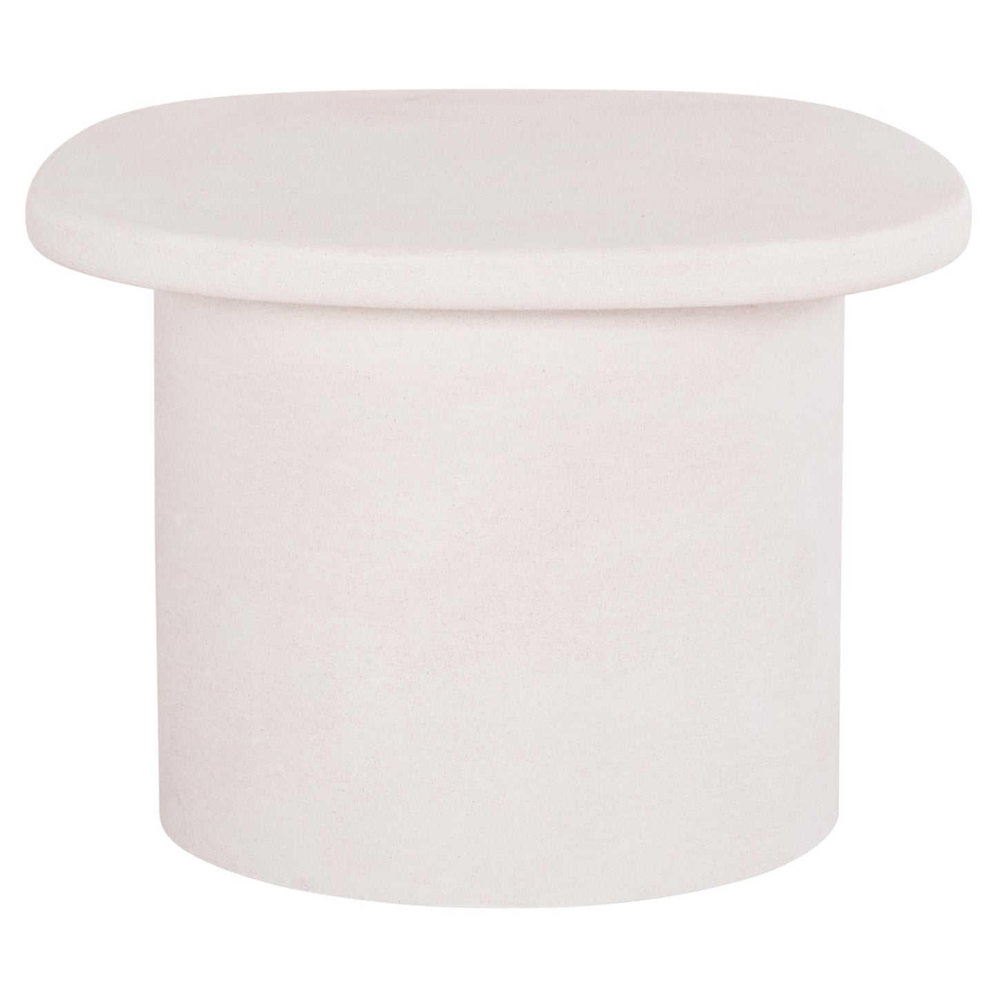 COFFEE TABLE OVAL SERIES SANTORINI HM18054 MDF IN OFF-WHITE COLOR 54x54.5x40Hcm.