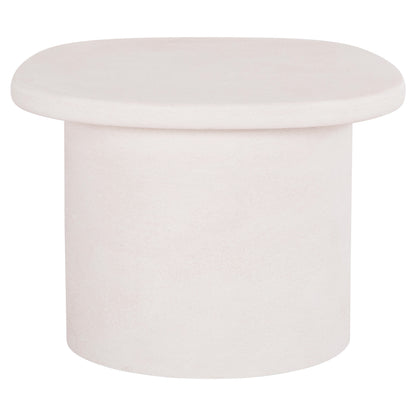 COFFEE TABLE OVAL SERIES SANTORINI HM18054 MDF IN OFF-WHITE COLOR 54x54.5x40Hcm.