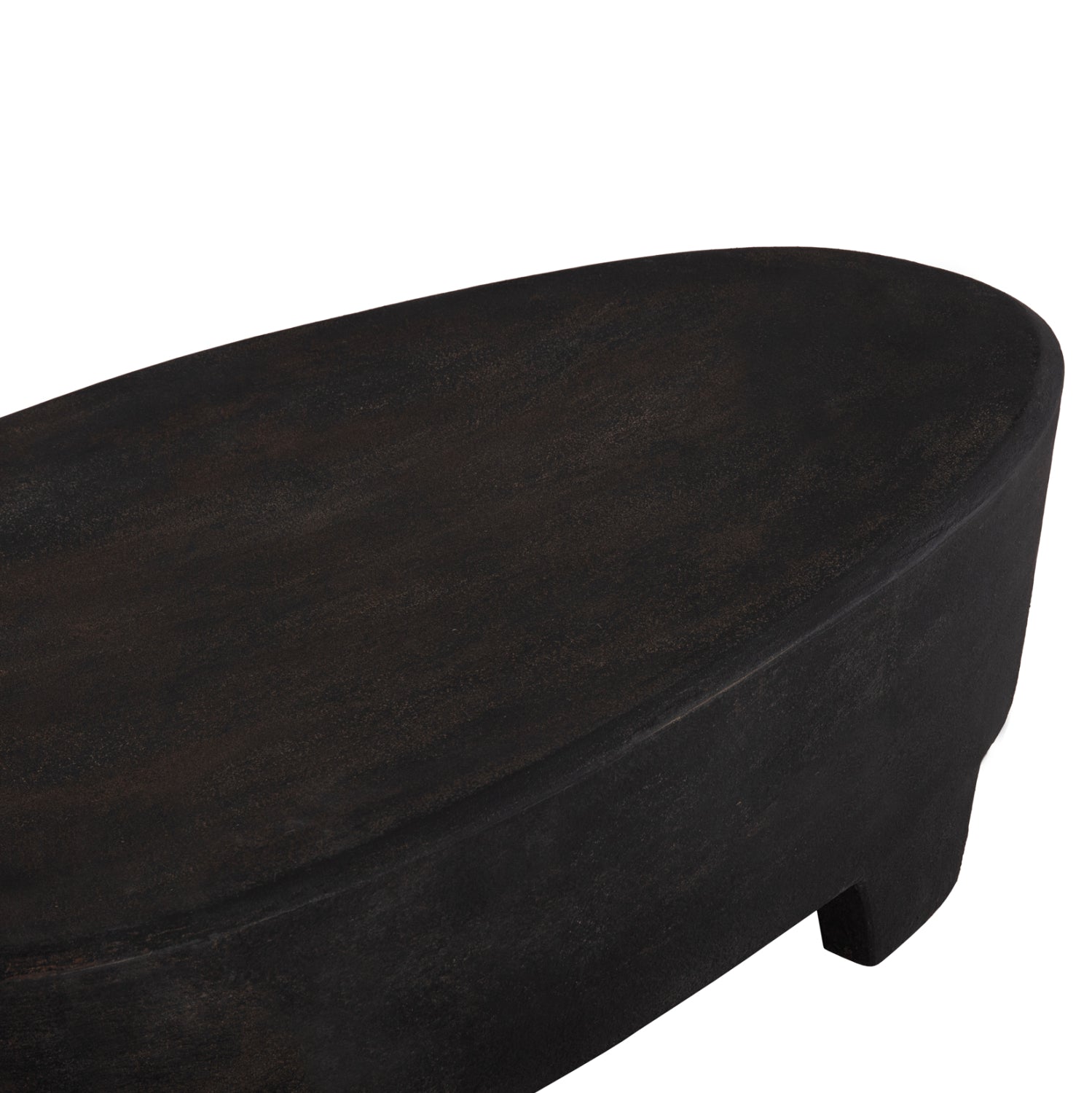 COFFEE TABLE OVAL SERIES SANTORINI FB918066 MDF IN BLACK COLOR 100x60x33Hcm.