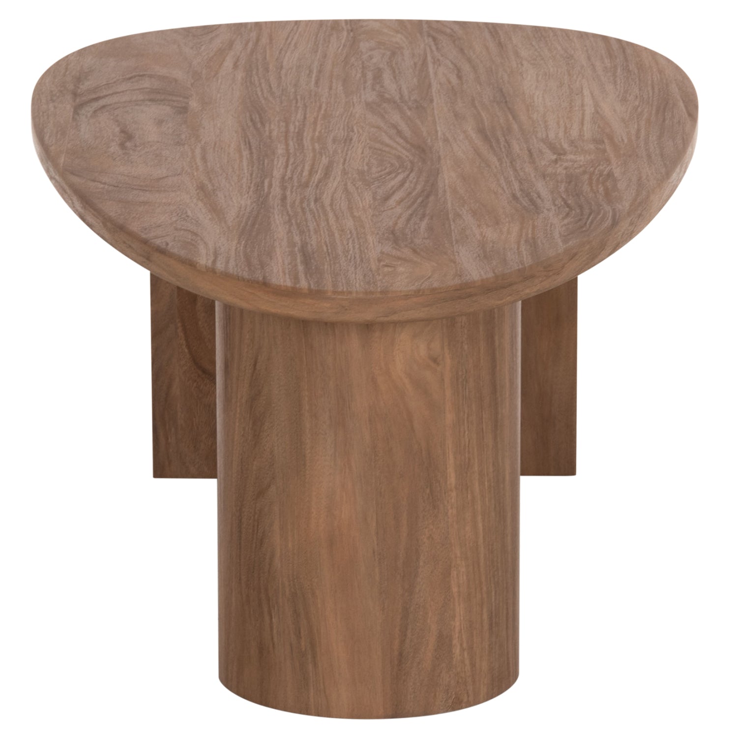 COFFEE TABLE OVAL ALPER HM18327 MDF IN SONAMA COLOR 110x60x40Hcm.