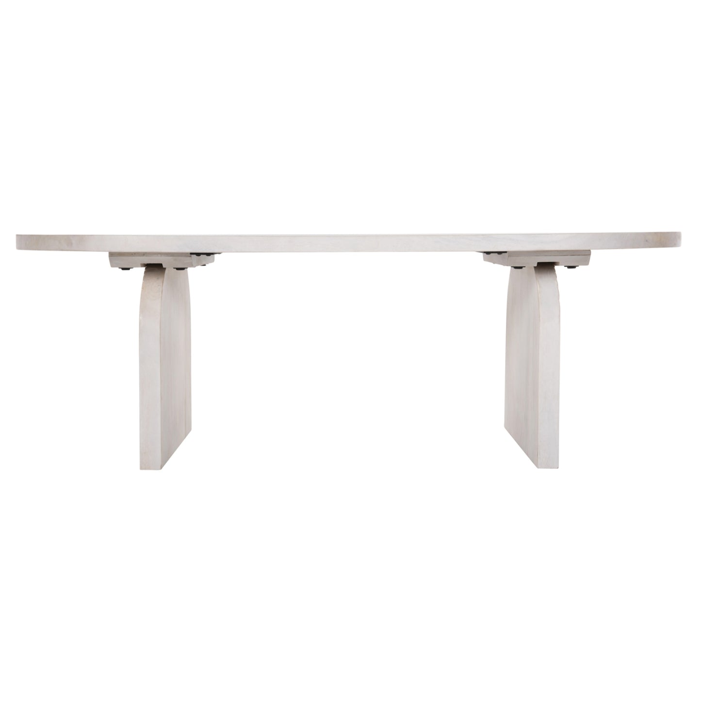 COFFEE TABLE OVAL HONKY HM9691 SOLID MANGO WOOD IN WHITE 120x60x40Hcm.