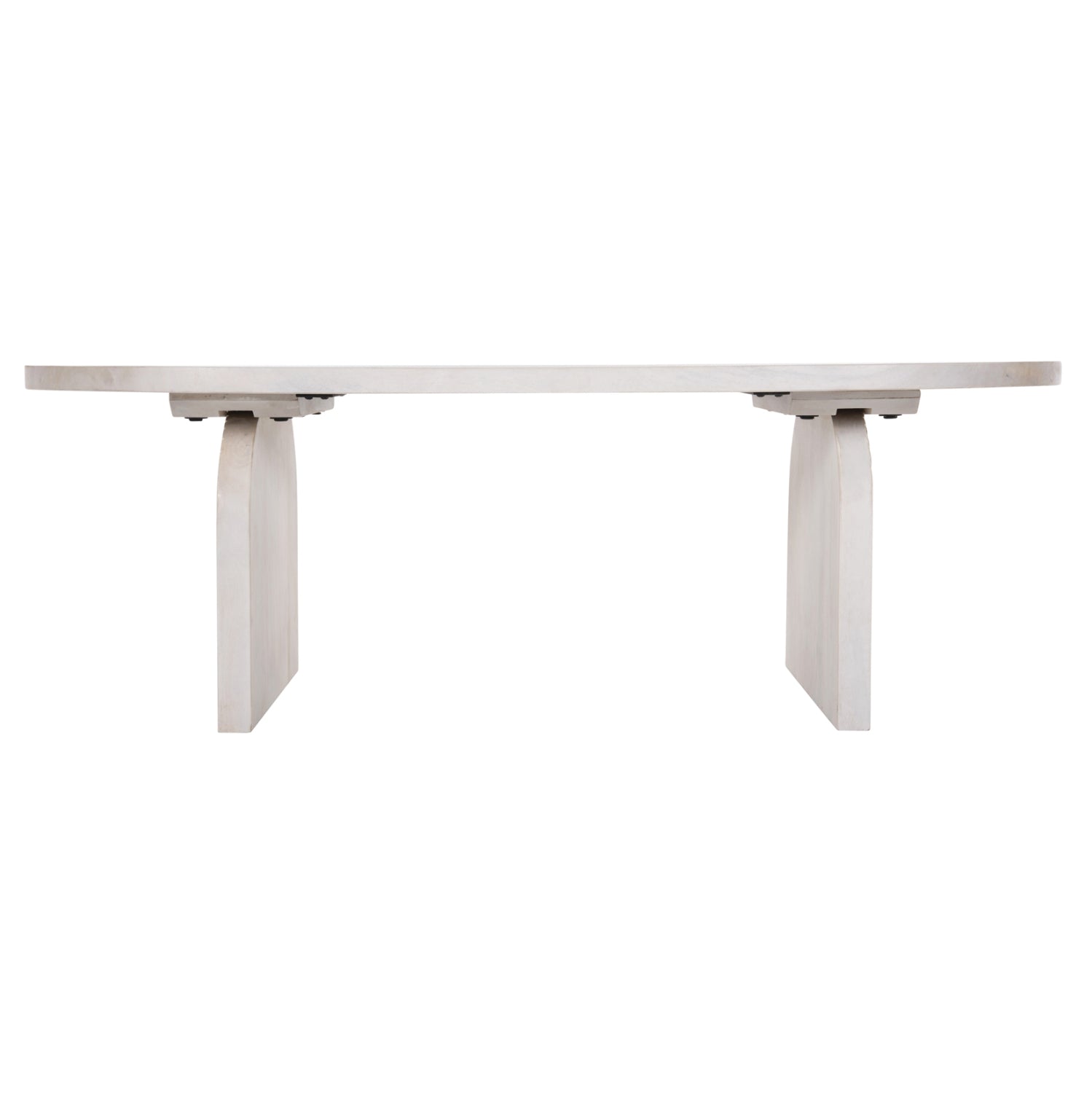 COFFEE TABLE OVAL HONKY HM9691 SOLID MANGO WOOD IN WHITE 120x60x40Hcm.