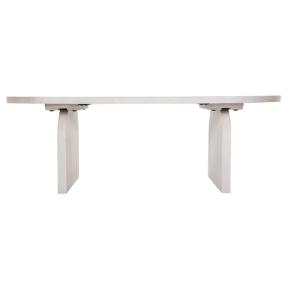 COFFEE TABLE OVAL HONKY HM9691 SOLID MANGO WOOD IN WHITE 120x60x40Hcm.