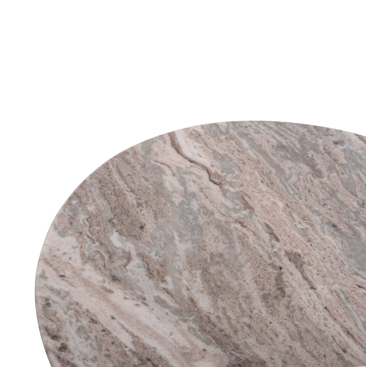 COFFEE TABLE ROUND MALED ΗΜ18002 GREY MARBLE-MANGO WOOD Φ60x44,5Hcm.