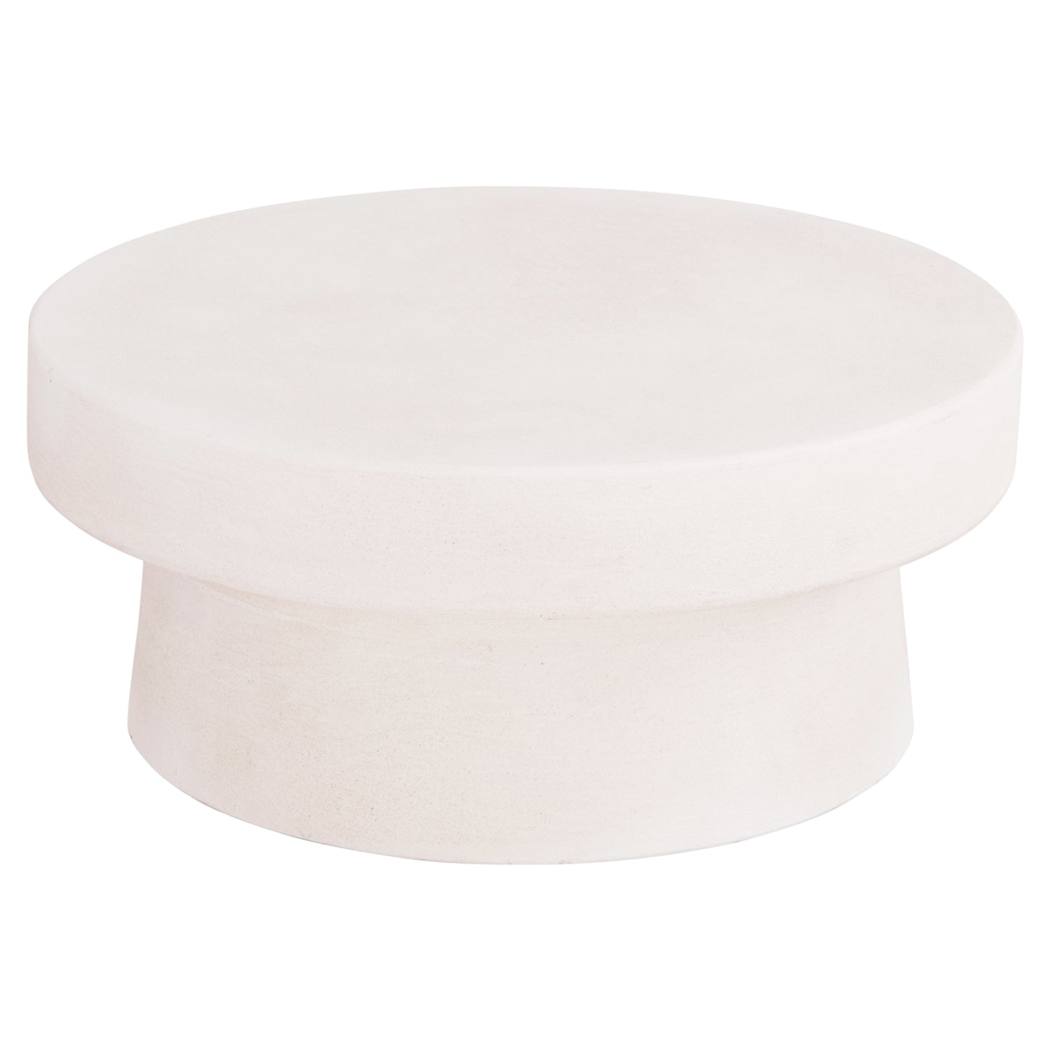 COFFEE TABLE ROUND SERIES SANTORINI HM18050 MDF IN OFF-WHITE COLOR Φ79x35Hcm.