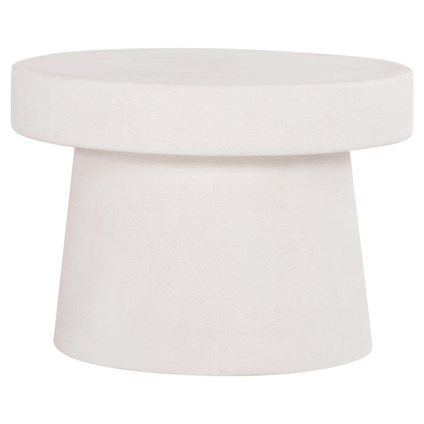 COFFEE TABLE ROUND SERIES SANTORINI HM18051 MDF IN OFF-WHITE COLOR Φ60x42.5Hcm.