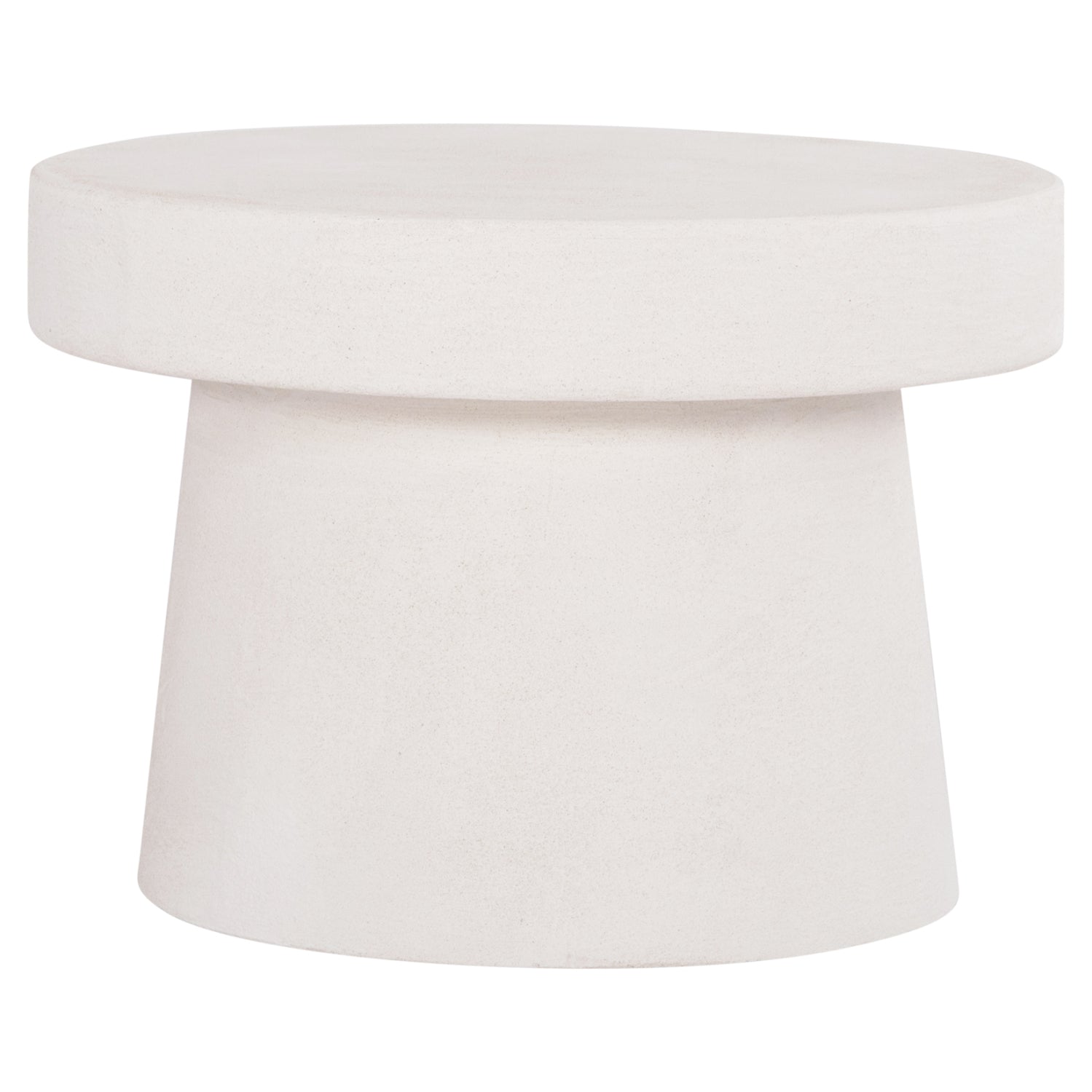 COFFEE TABLE ROUND SERIES SANTORINI HM18051 MDF IN OFF-WHITE COLOR Φ60x42.5Hcm.