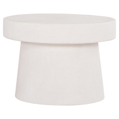 COFFEE TABLE ROUND SERIES SANTORINI HM18051 MDF IN OFF-WHITE COLOR Φ60x42.5Hcm.