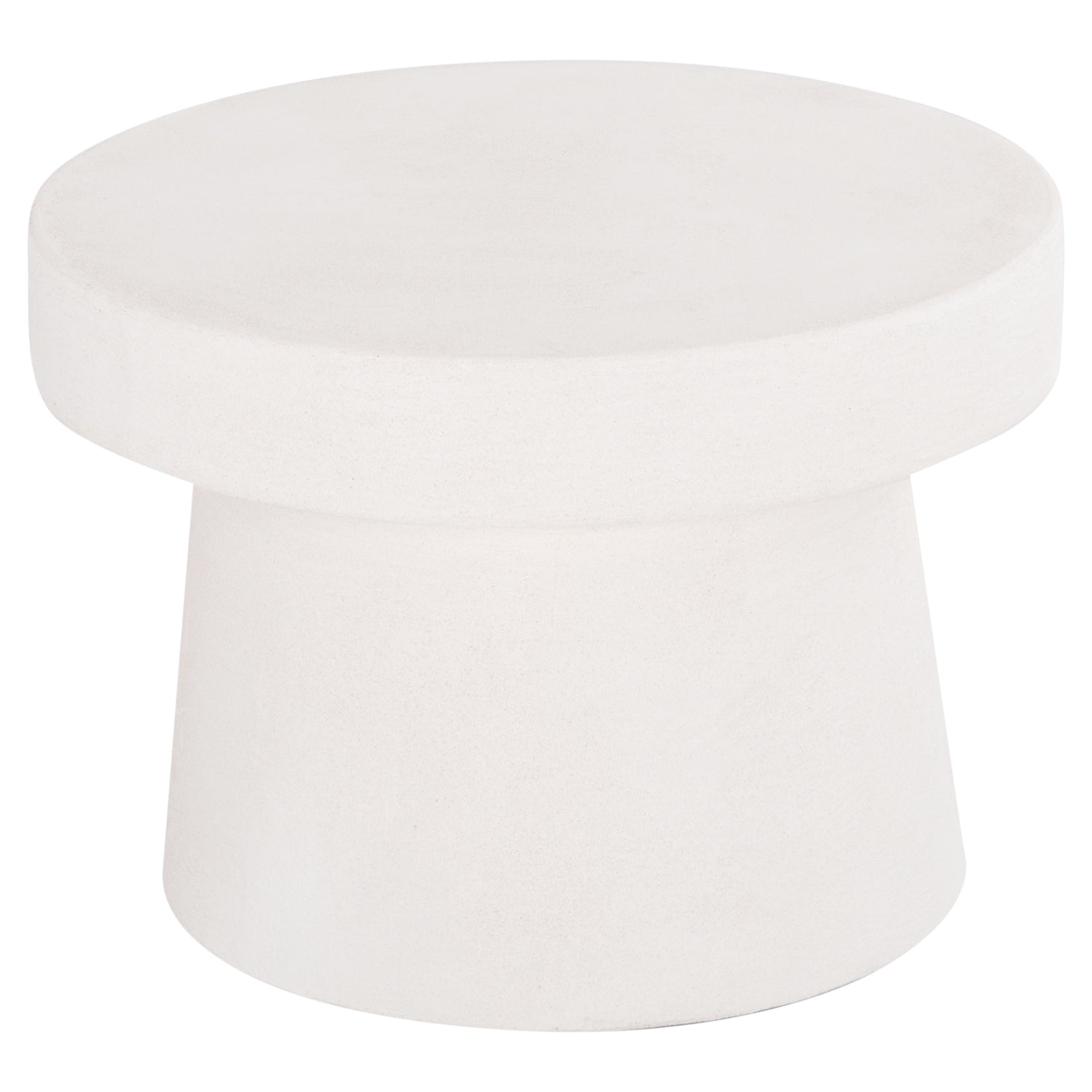 COFFEE TABLE ROUND SERIES SANTORINI HM18051 MDF IN OFF-WHITE COLOR Φ60x42.5Hcm.