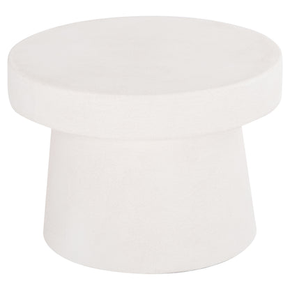 COFFEE TABLE ROUND SERIES SANTORINI HM18051 MDF IN OFF-WHITE COLOR Φ60x42.5Hcm.