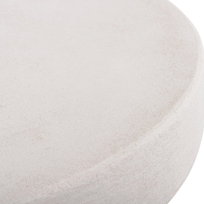 COFFEE TABLE ROUND SERIES SANTORINI HM18051 MDF IN OFF-WHITE COLOR Φ60x42.5Hcm.