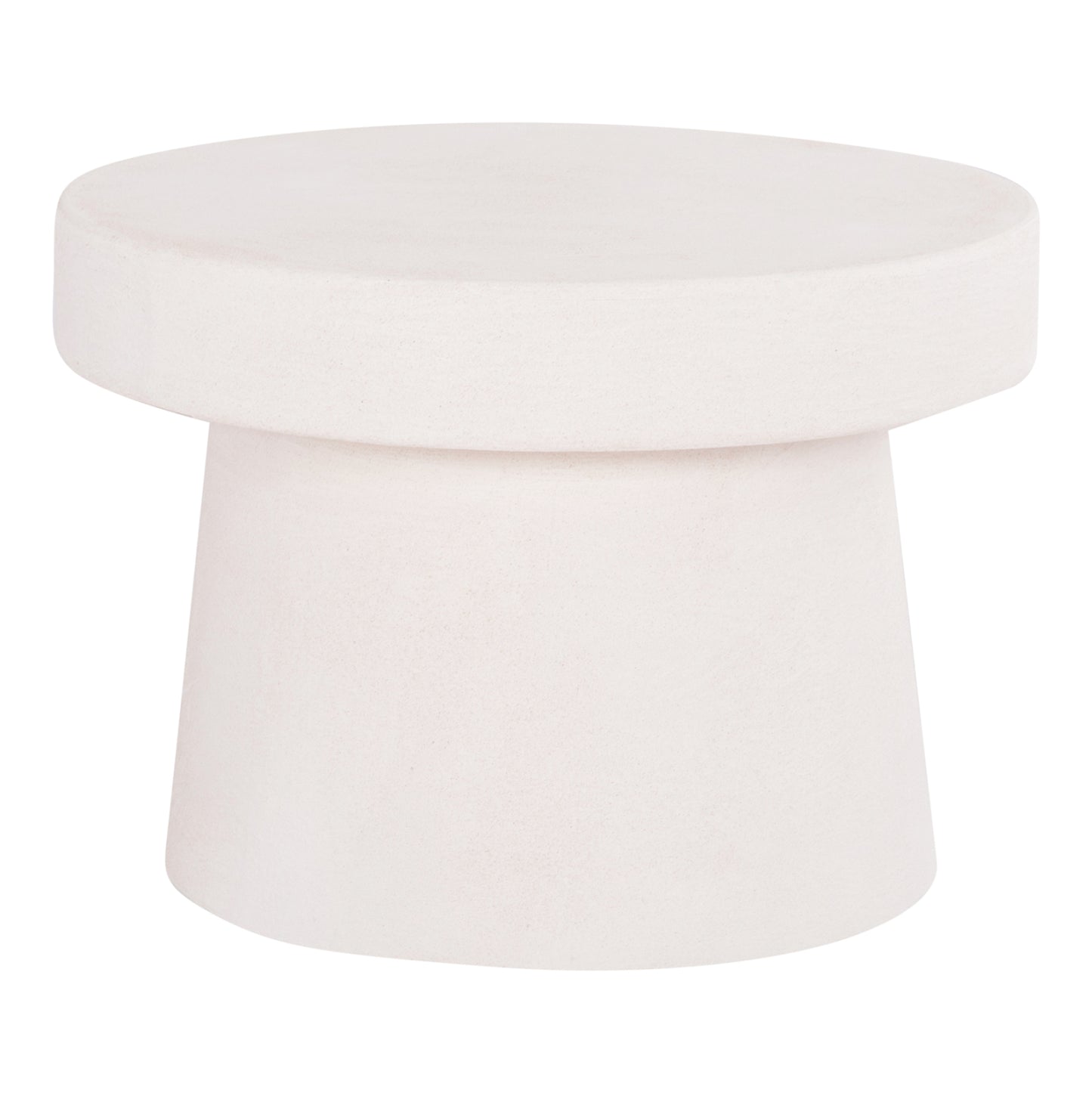 COFFEE TABLE ROUND SERIES SANTORINI HM18051 MDF IN OFF-WHITE COLOR Φ60x42.5Hcm.
