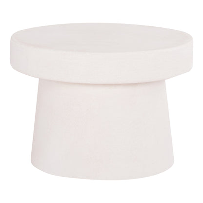 COFFEE TABLE ROUND SERIES SANTORINI HM18051 MDF IN OFF-WHITE COLOR Φ60x42.5Hcm.