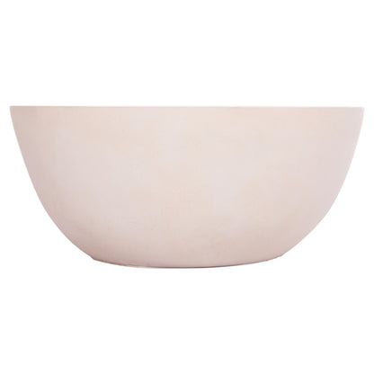 COFFEE TABLE ROUND ALLAN HM18162.02 FIBER CEMENT IN WHITE--Φ92x49Hcm.