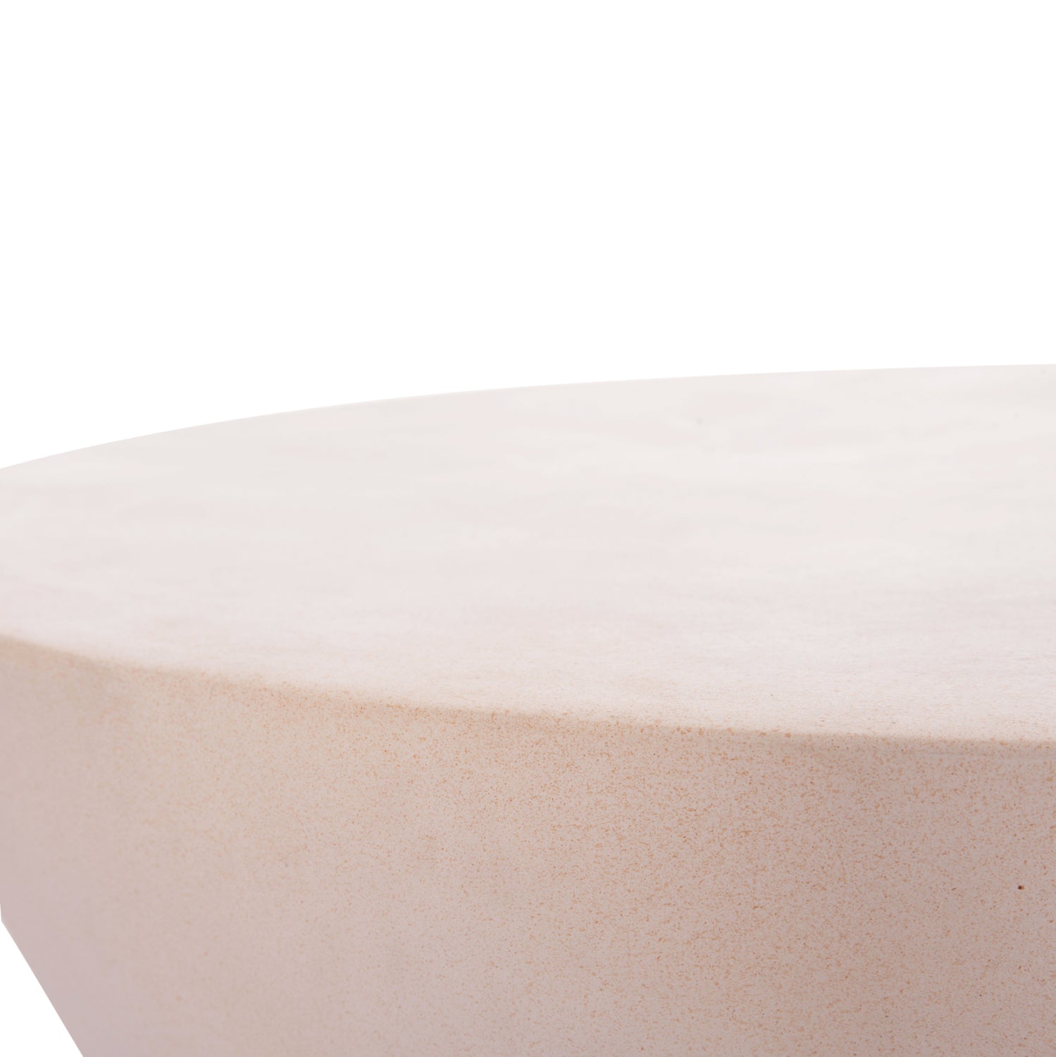 COFFEE TABLE ROUND ALLAN HM18162.02 FIBER CEMENT IN WHITE--Φ92x49Hcm.