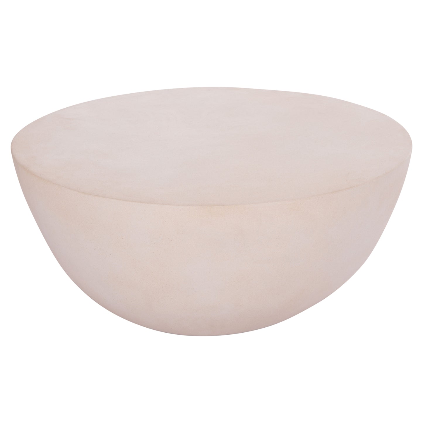 COFFEE TABLE ROUND ALLAN HM18162.02 FIBER CEMENT IN WHITE--Φ92x49Hcm.