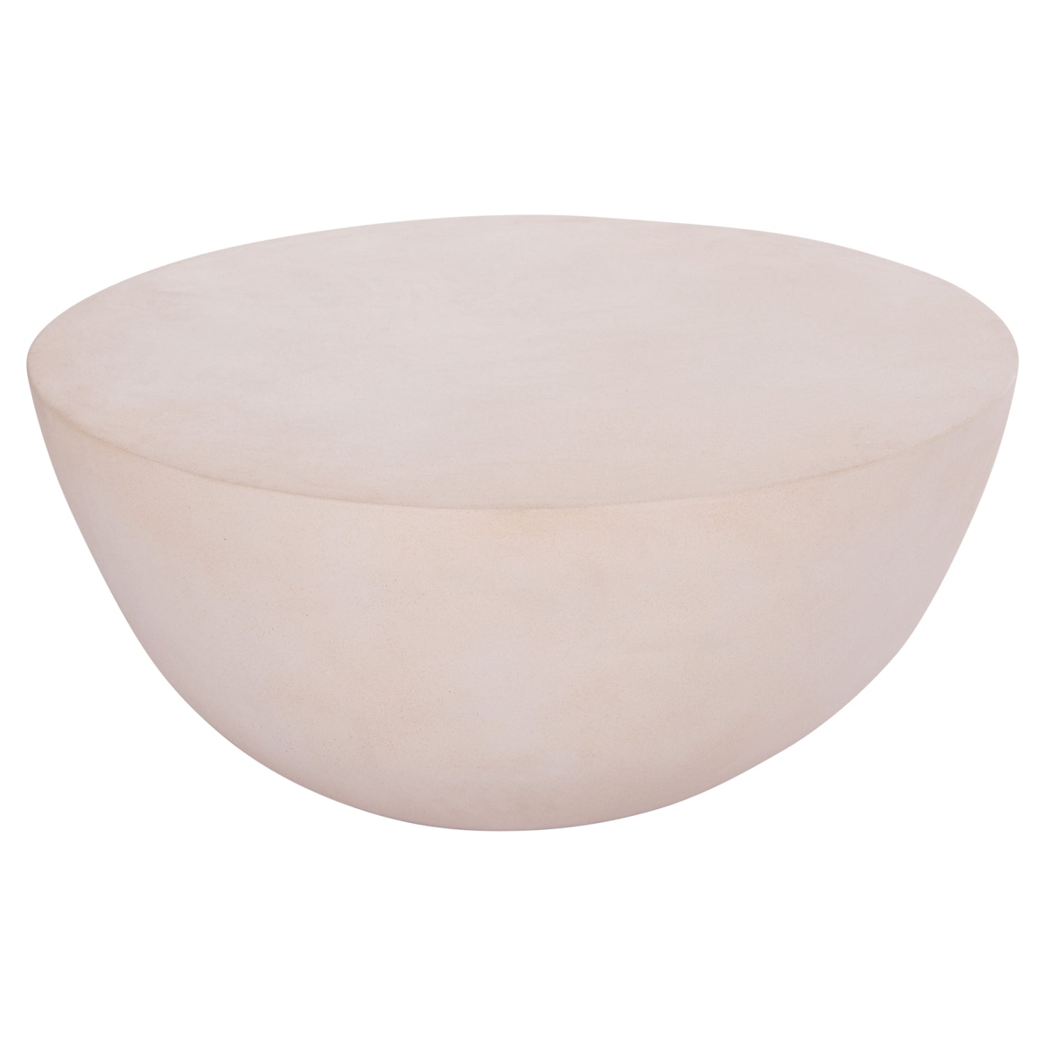 COFFEE TABLE ROUND ALLAN HM18162.02 FIBER CEMENT IN WHITE--Φ92x49Hcm.