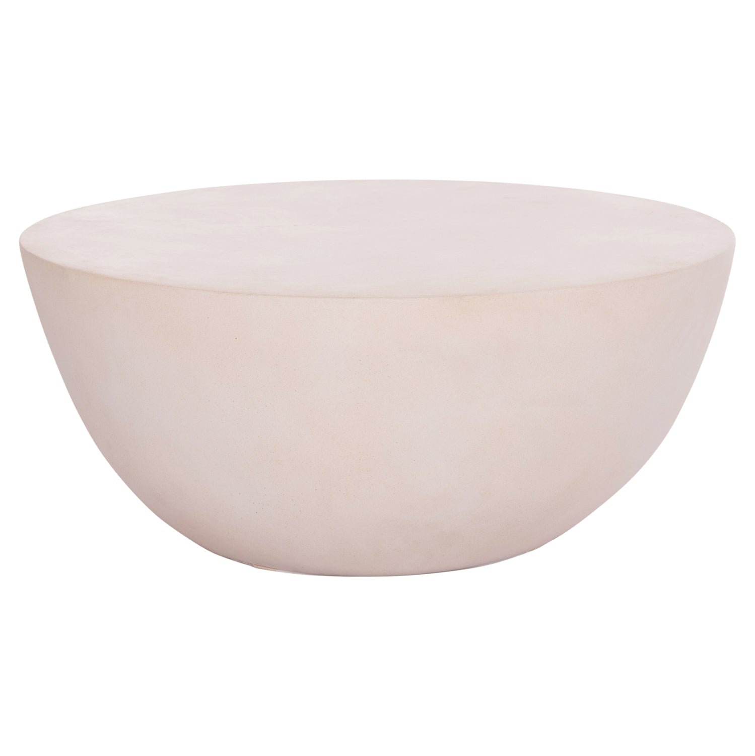 COFFEE TABLE ROUND ALLAN HM18162.02 FIBER CEMENT IN WHITE--Φ92x49Hcm.