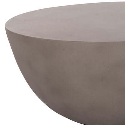 COFFEE TABLE ROUND ALLAN HM18162.03 FIBER CEMENT IN GREY--Φ92x49Hcm.