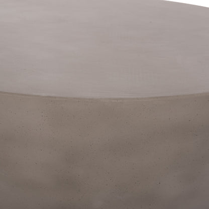 COFFEE TABLE ROUND ALLAN HM18162.03 FIBER CEMENT IN GREY--Φ92x49Hcm.