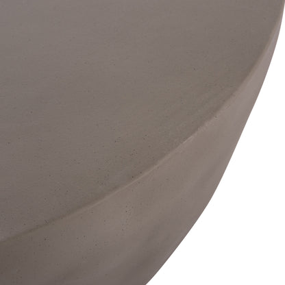 COFFEE TABLE ROUND ALLAN HM18162.03 FIBER CEMENT IN GREY--Φ92x49Hcm.