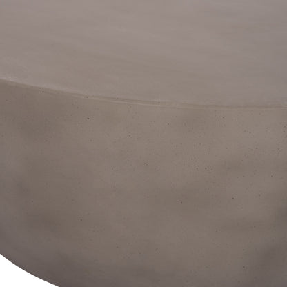 COFFEE TABLE ROUND ALLAN HM18162.03 FIBER CEMENT IN GREY--Φ92x49Hcm.