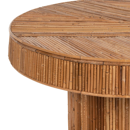 COFFEE TABLE ROUND GATSBY HM9651 RATTAN IN NATURAL COLOR Φ100x50Hcm.