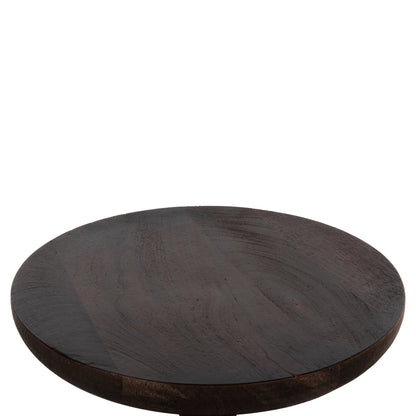 COFFEE TABLE ROUND CRABB HM9701 SOLID MANGO WOOD Φ40x49.5Hcm.