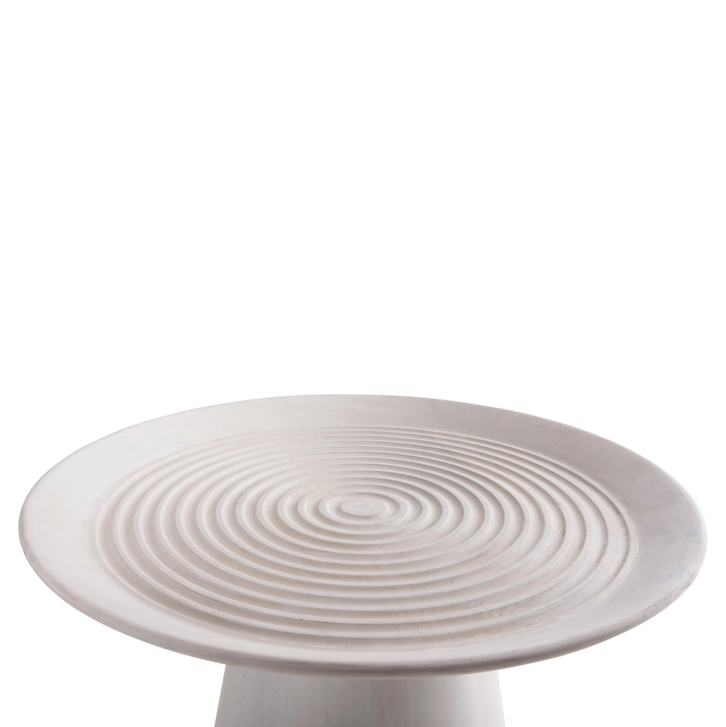 COFFEE TABLE ROUND ROSS HM9709 SOLID MANGO WOOD IN WHITE Φ60x45Hcm.