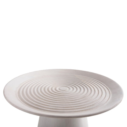 COFFEE TABLE ROUND ROSS HM9709 SOLID MANGO WOOD IN WHITE Φ60x45Hcm.