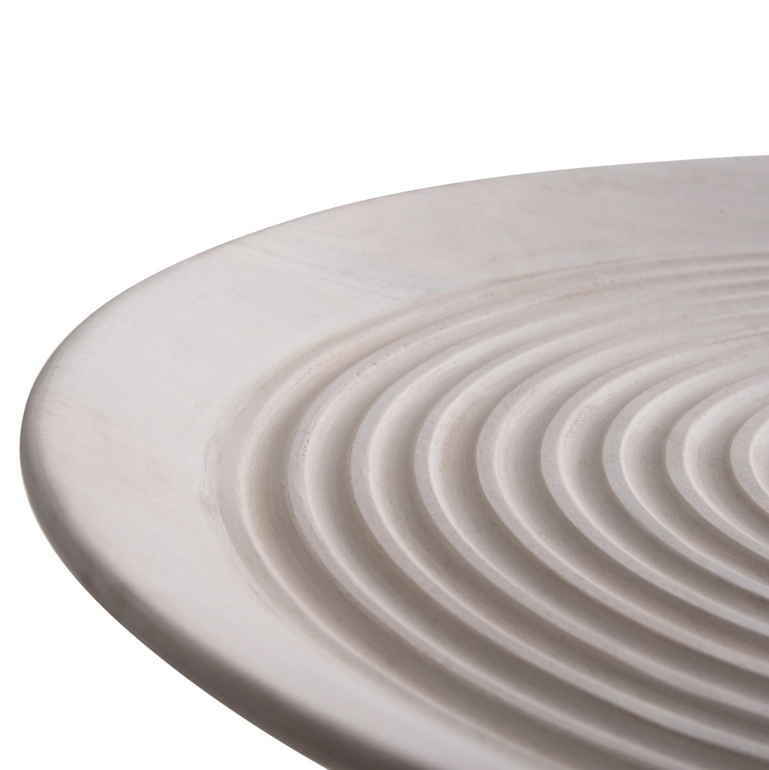 COFFEE TABLE ROUND ROSS HM9709 SOLID MANGO WOOD IN WHITE Φ60x45Hcm.