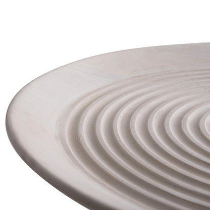 COFFEE TABLE ROUND ROSS HM9709 SOLID MANGO WOOD IN WHITE Φ60x45Hcm.