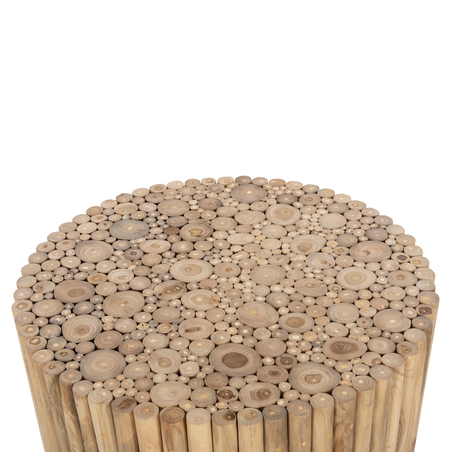 COFFEE TABLE ROUND COOTER HM9863 TEAK BRANCHES- NATURAL Φ80x50Hcm.