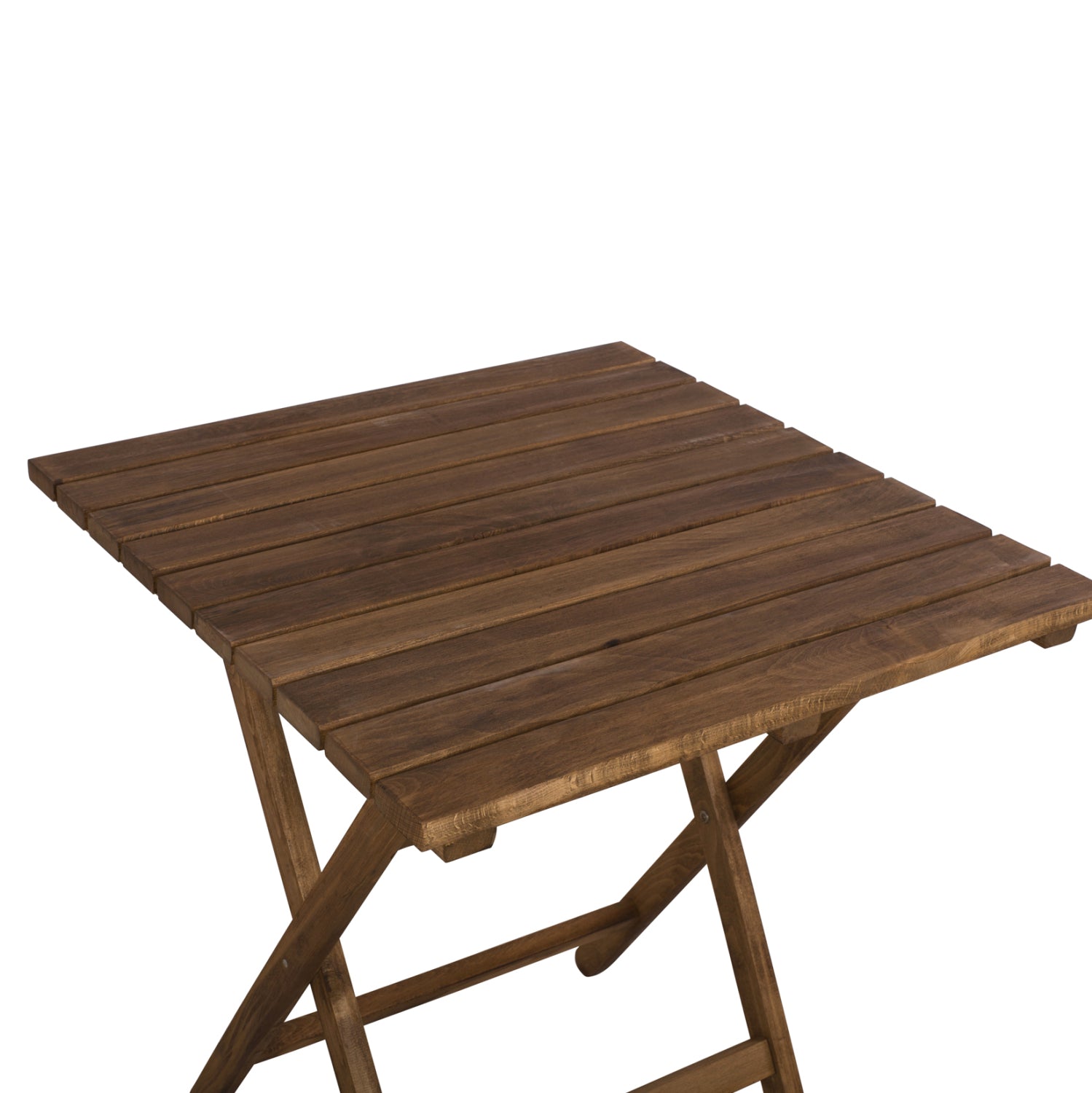 Director''s Table Limnos 70x70x75cm Solid Wood Impregnation Walnut HM5648.01