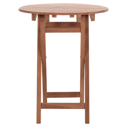 FOLDABLE ROUND TABLE HEIDEL HM18120 TEAK WOOD--NATURAL COLOR Φ60x75Hcm.