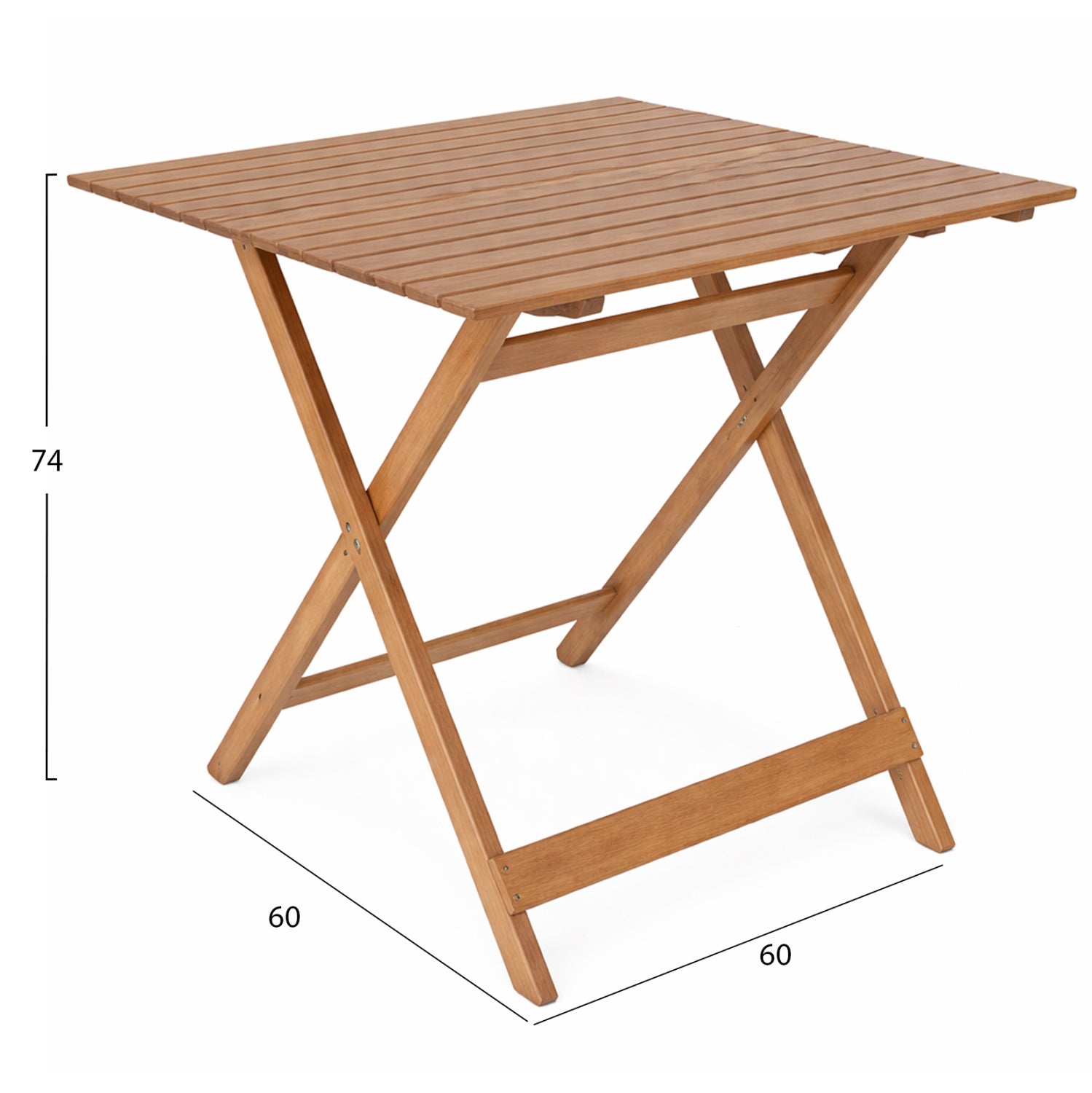 DIRECTOR'S SQUARE TABLE TRUYEN HM6537 ACACIA WOOD IN NATURAL 60x60x74Hcm.