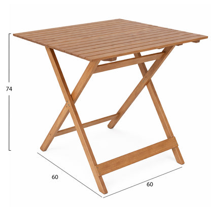 DIRECTOR'S SQUARE TABLE TRUYEN HM6537 ACACIA WOOD IN NATURAL 60x60x74Hcm.