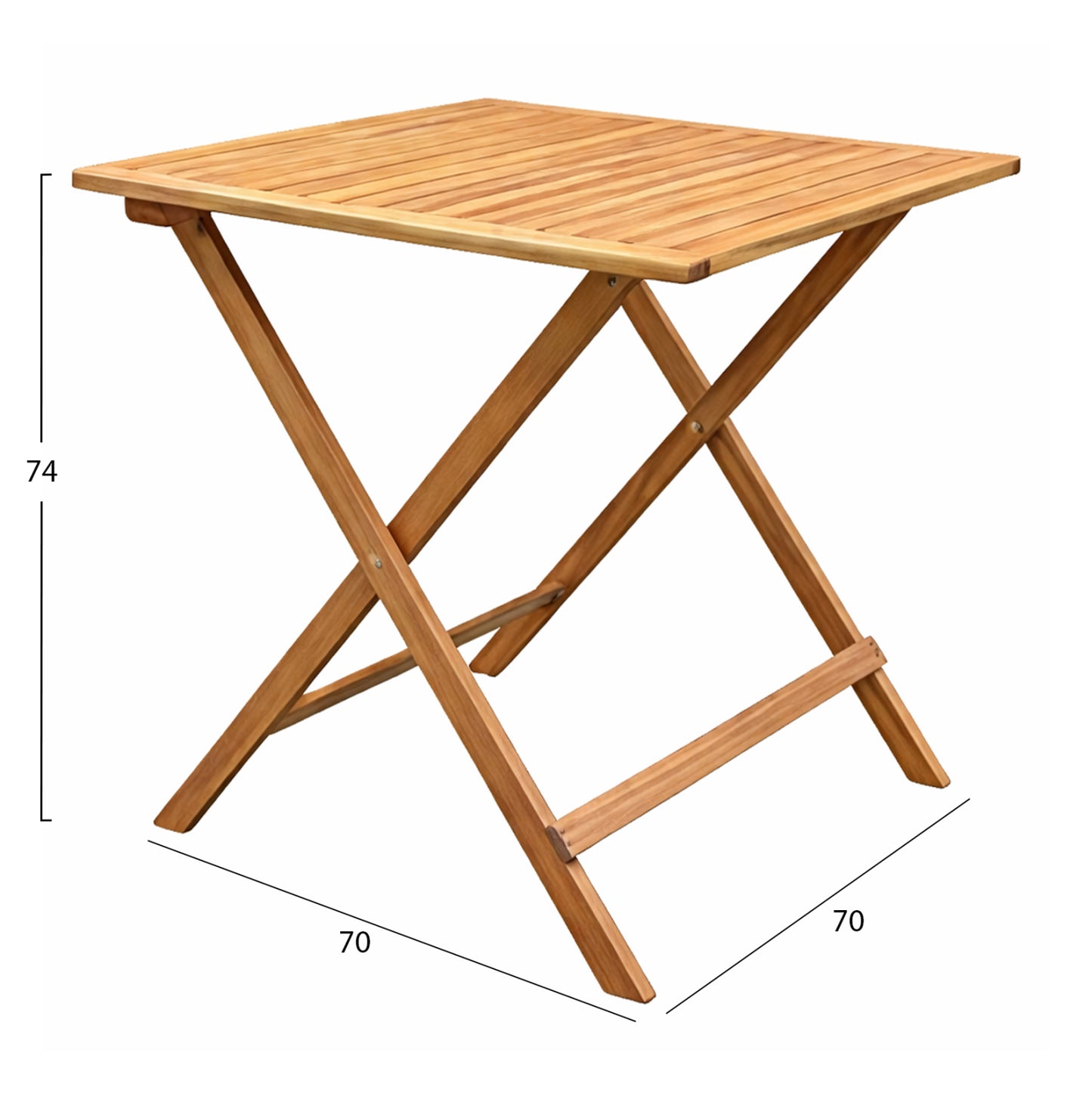 DIRECTOR'S SQUARE TABLE TRUYEN HM6538 ACACIA WOOD IN NATURAL 70x70x74Hcm.