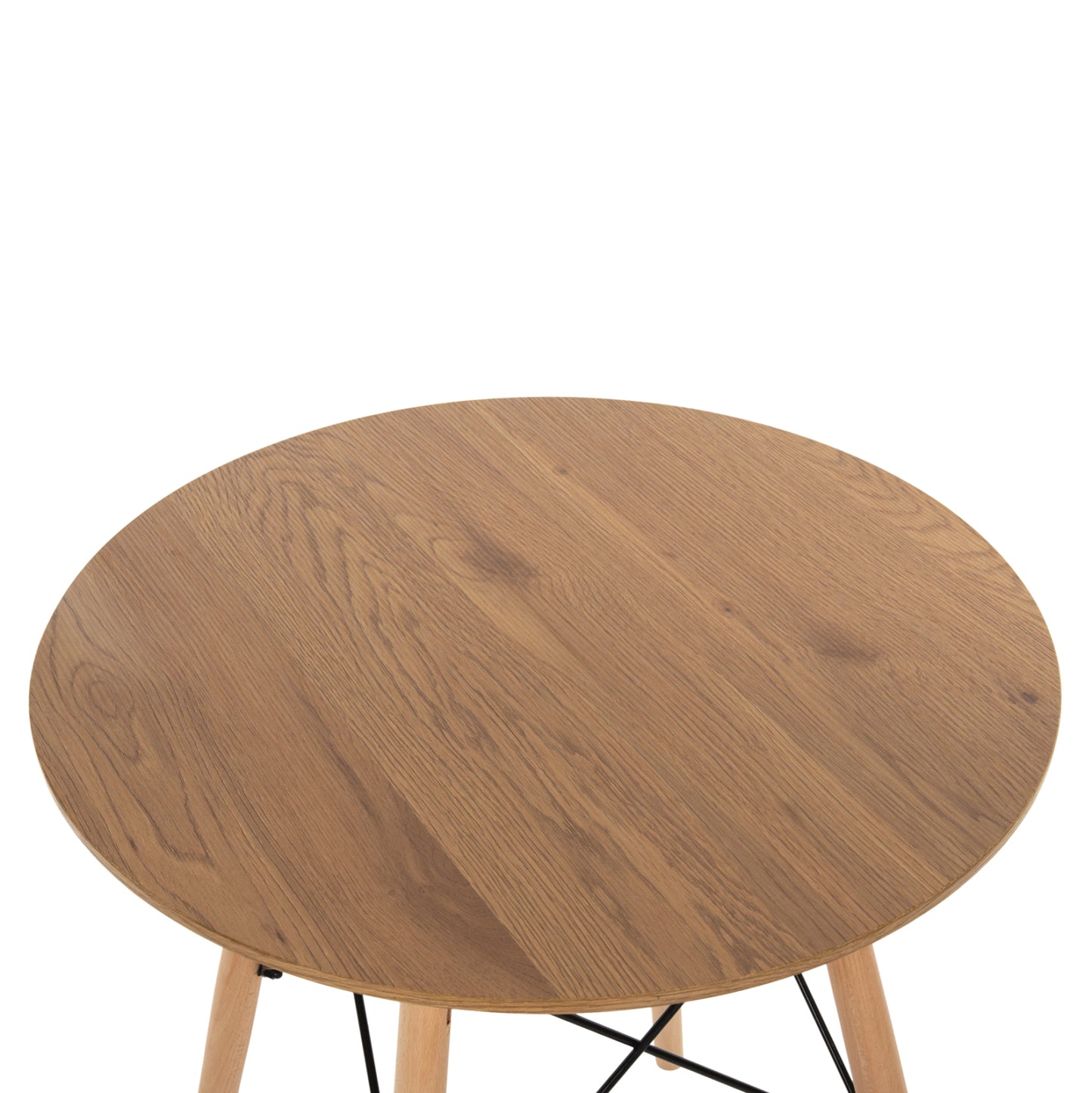 DINING TABLE ROUND MINIMAL ΗΜ0060.04 MDF IN NATURAL COLOR-BEECH WOOD LEGS IN NATURAL COLOR Φ60Χ76Hcm.