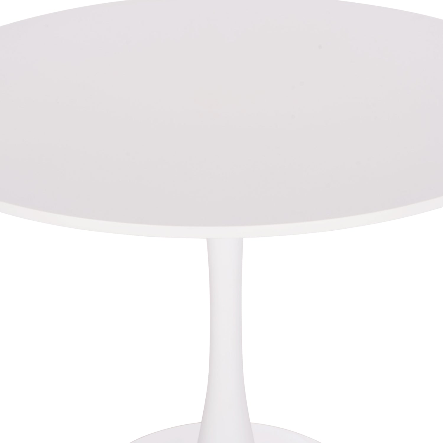 ROUND DINING TABLE BROLIN HM18141.01 MDF TOP-METAL BASE--WHITE Φ90x73Hcm.