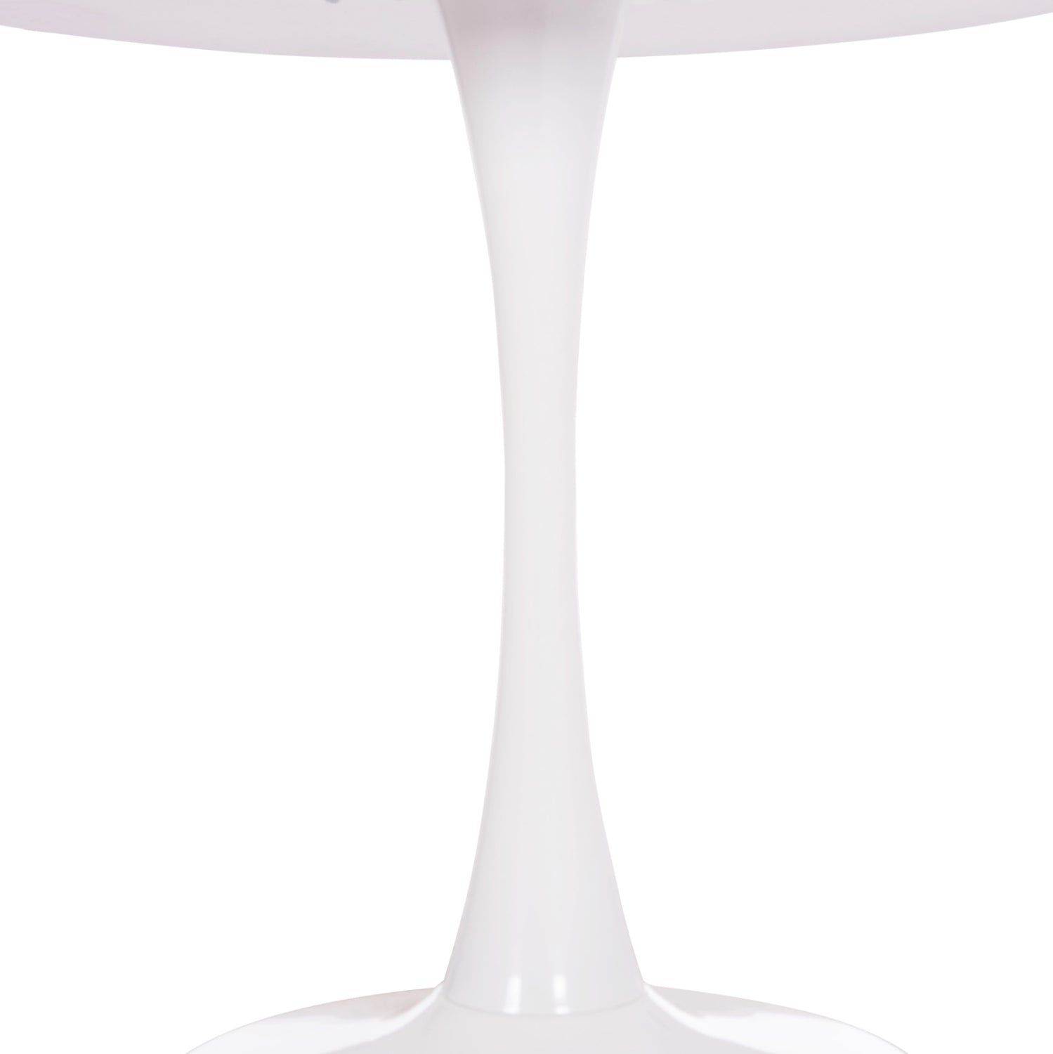 ROUND DINING TABLE BROLIN HM18141.01 MDF TOP-METAL BASE--WHITE Φ90x73Hcm.